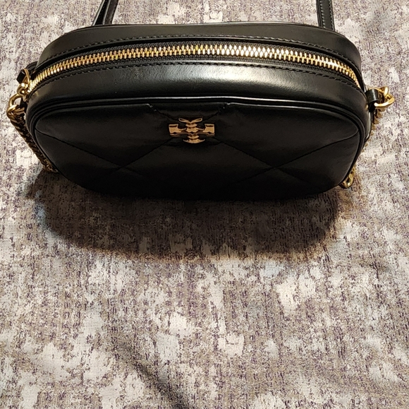 Tory Burch Kira Black Quilted Crossbody with Gold Accents - Picture 8 of 9